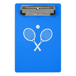 Mini Prancheta Tênis Rackets com Bola em Fundo Azul