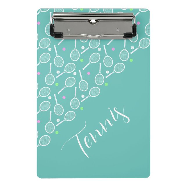 Mini Prancheta Tênis Rackets e Bolas Menores Verde (Frente)