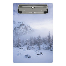 Mini Prancheta Terra maravilhosa do inverno, nevoeiro, floresta d