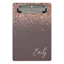 Mini Prancheta Terracotta Rosa Dourado Blush Link Monograma com L