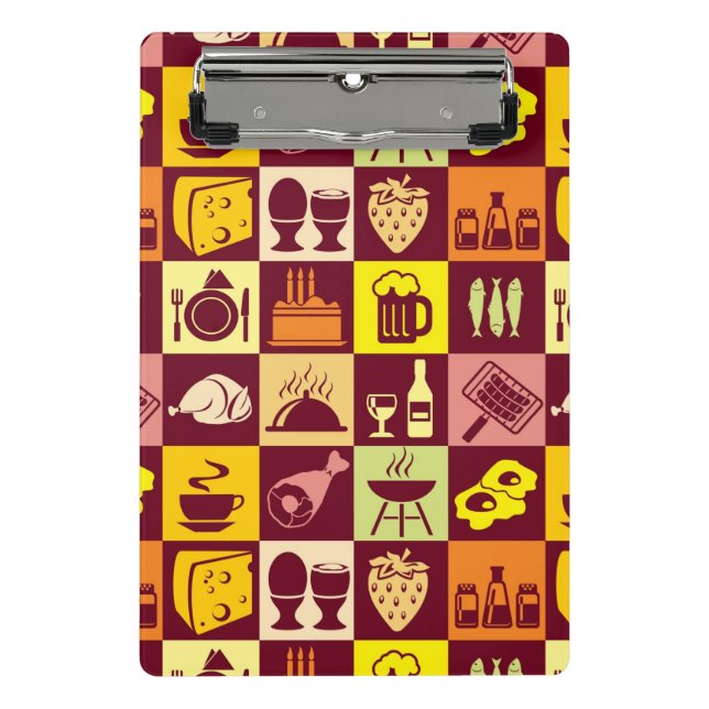 Mini Prancheta Teste padrão 3 da comida (Frente)