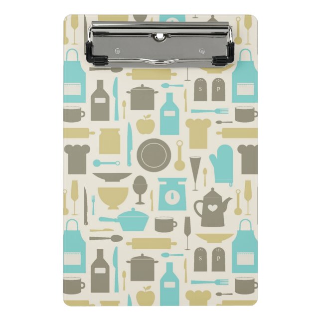 Mini Prancheta Teste padrão de ferramentas da cozinha (Frente)