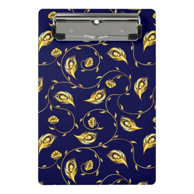 Mini Prancheta Teste padrão do sari do pavão (Frente)