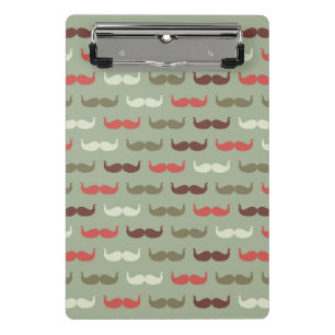 Mini Prancheta Teste padrão do vintage com bigode
