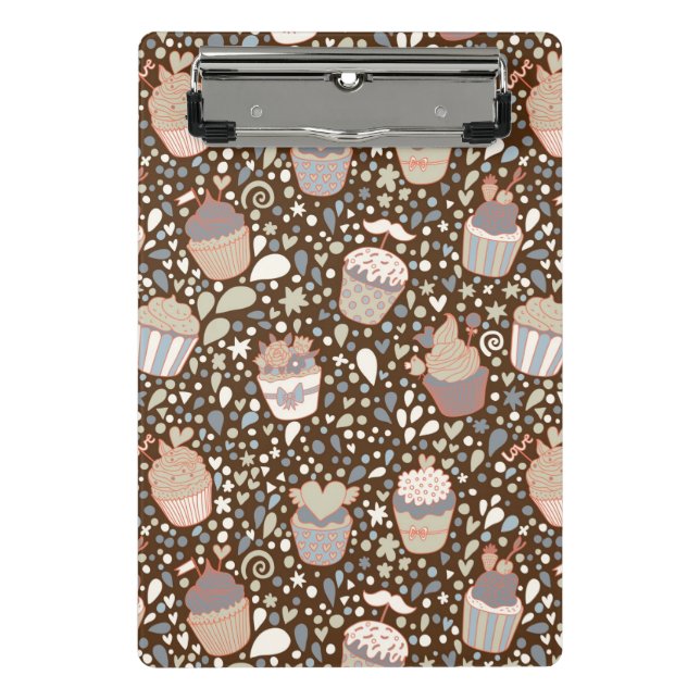 Mini Prancheta Teste padrão doce feito de cupcakes saborosos (Frente)