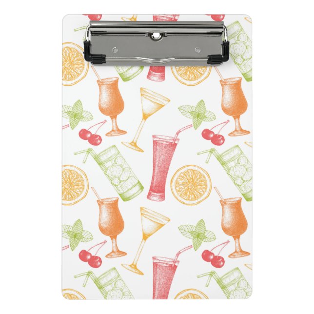 Mini Prancheta Teste padrão esboçado do cocktail (Frente)