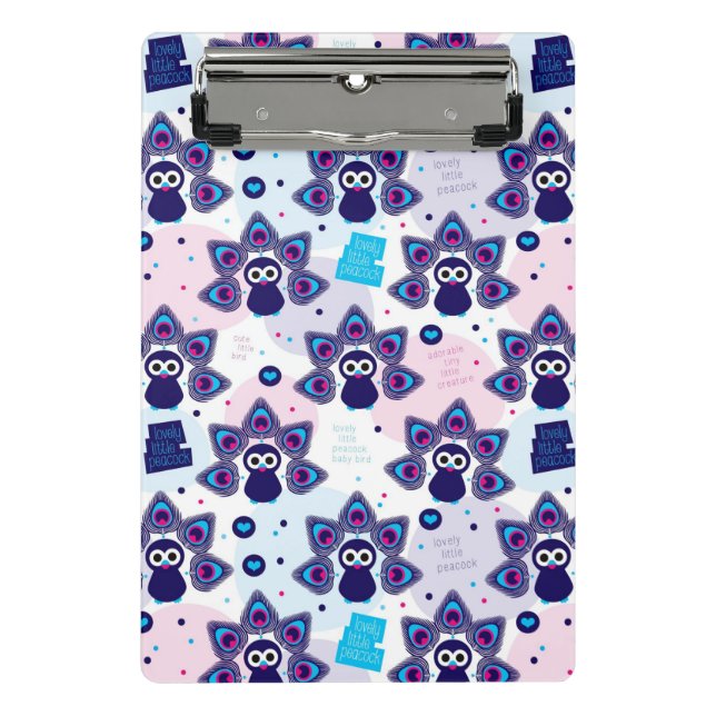 Mini Prancheta teste padrão exótico do pavão de india (Frente)