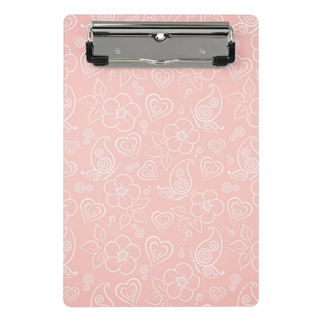 Mini Prancheta Teste padrão floral decorativo (Frente)