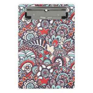 Mini Prancheta Teste padrão floral do Doodle de Paisley