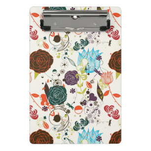 Mini Prancheta Teste padrão floral retro 2 2