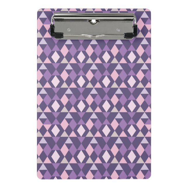 Mini Prancheta Teste padrão geométrico árabe roxo (Frente)