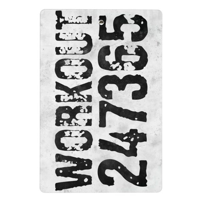 Mini Prancheta Texto riscado vestido Workout 247365 rústico (Verso)