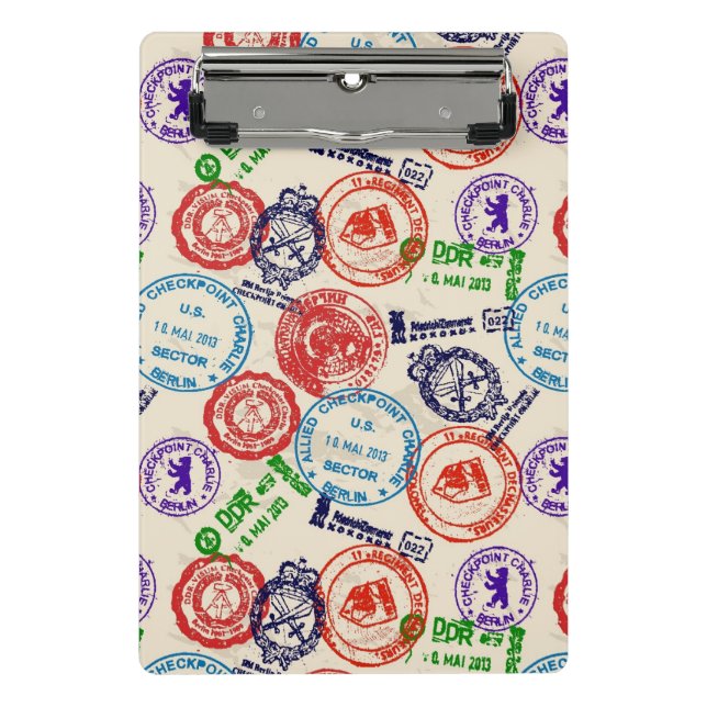 Mini Prancheta Textura com selos reais (Frente)