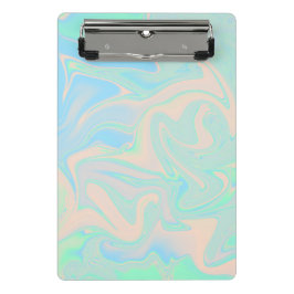 Mini Prancheta Textura iridescente holográfica do falso líquido