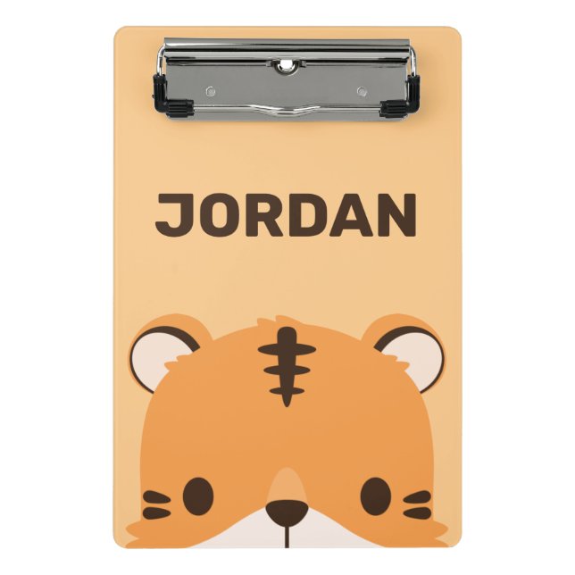 Mini Prancheta Tigre de Cuta com Nome Personalizado (Frente)