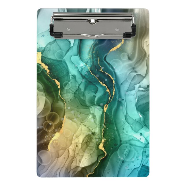 Mini Prancheta Tinta líquida de Cinzas Dourada, lacrimejada e esc (Frente)