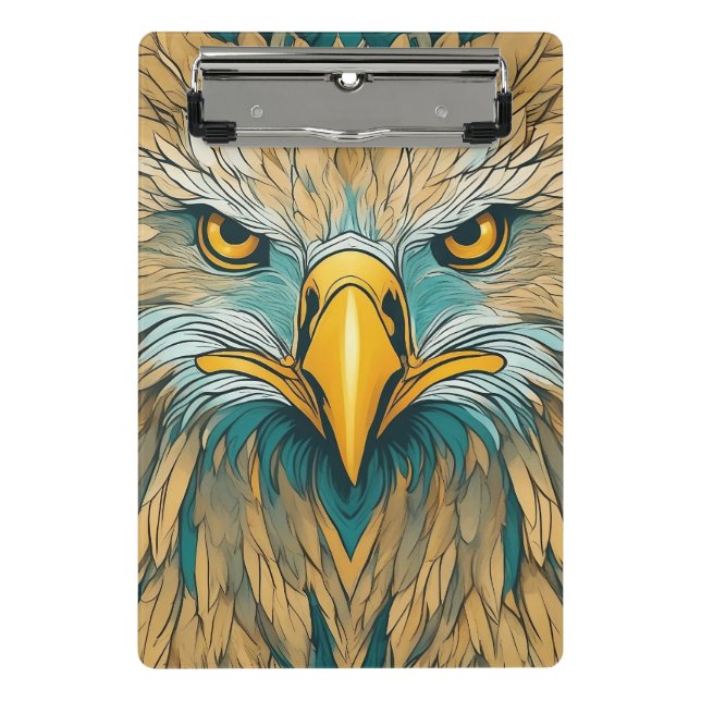 Mini Prancheta Trabalho de arte de Águia ouro (Frente)