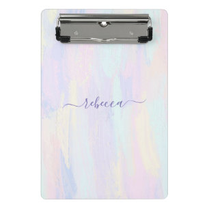 Mini Prancheta Traços de Tinta Pastel