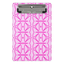 Mini Prancheta Two Toned Pink Pattern Mini Clipboard