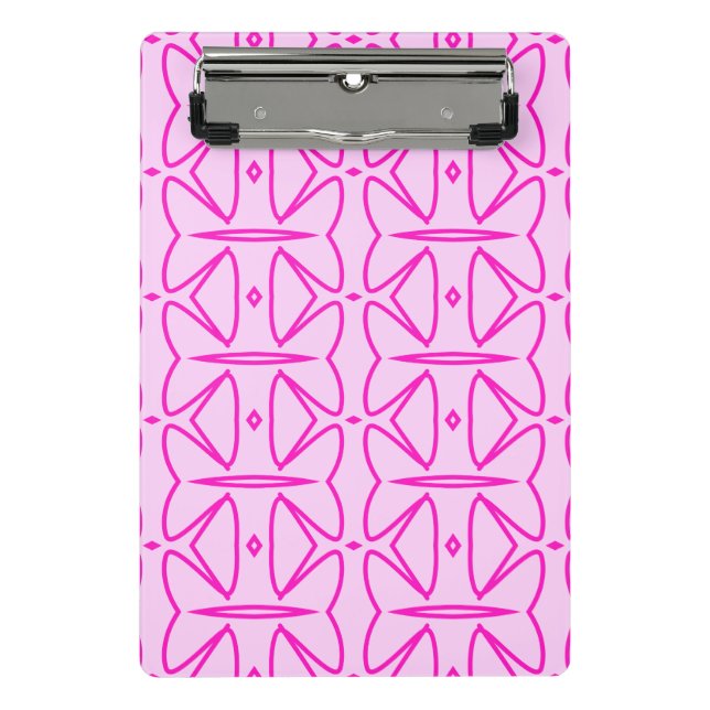 Mini Prancheta Two Toned Pink Pattern Mini Clipboard (Frente)