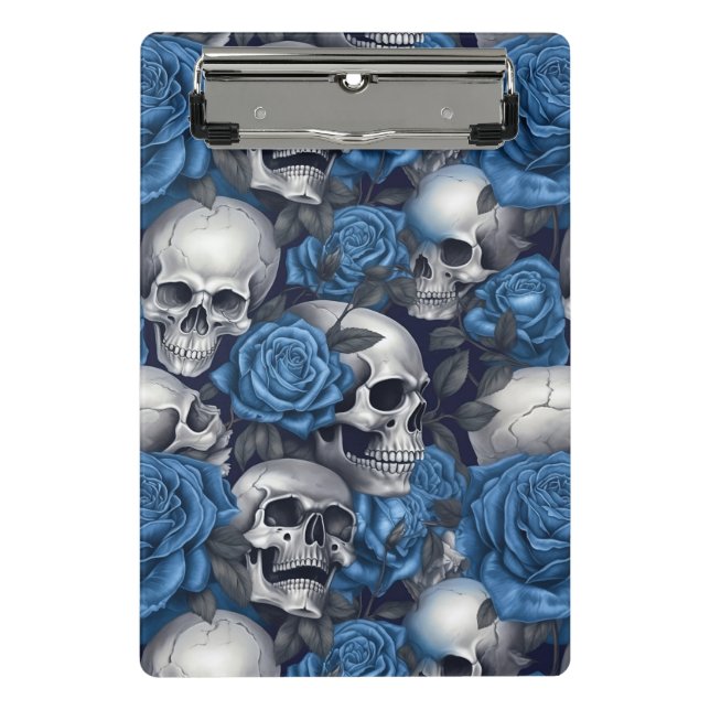 Mini Prancheta Um design da série A Skull and Roses 12 (Frente)