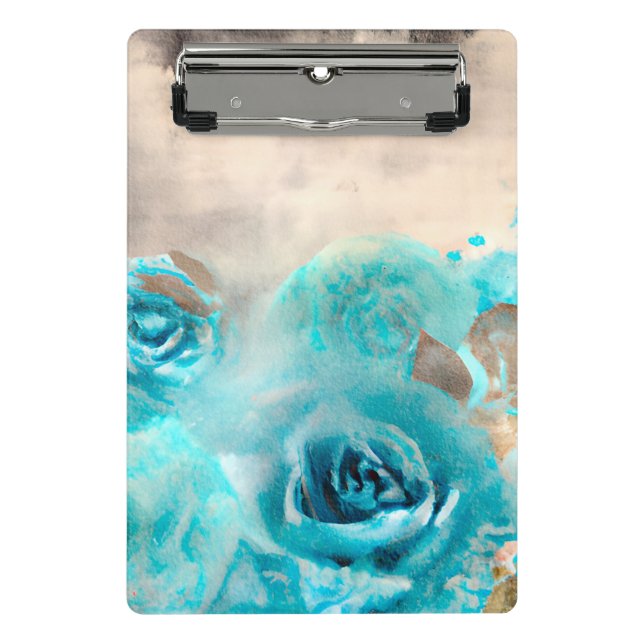 Mini Prancheta Um Design Ephemera de Chique Azul Série 7 (Frente)