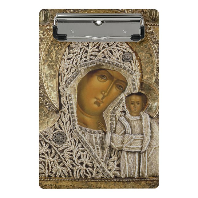 Mini Prancheta Um ícone que mostra o Virgin de Kazan (Frente)