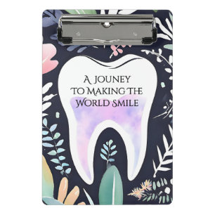 Mini Prancheta Uma jornada para sorrir: Boho Floral Dental Sudent