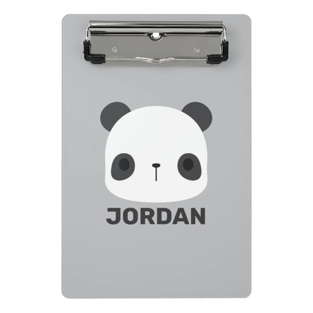 Mini Prancheta Urso Panda Bonito com Nome Personalizado (Frente)