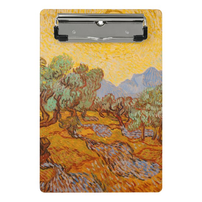Mini Prancheta Van Gogh Olive Trees Yellow Sun Sky (Frente)