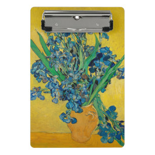 Mini Prancheta Vaso de Van Gogh com Íris Classic Impressionismo