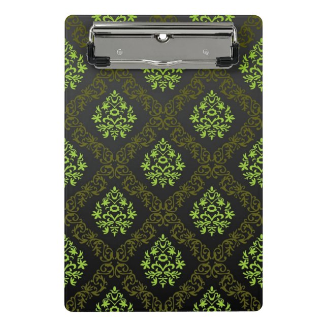 Mini Prancheta Verde floral do papel de parede (Frente)