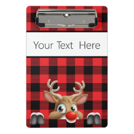 Mini Prancheta Verificação Personalizada de Buffalo Vermelho e Ne