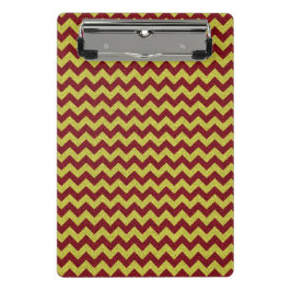 Mini Prancheta Vermelho & Dourado Glitter Zigue-Zague