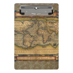 Mini Prancheta Viagem do Mapa Mundial Antiquado Ortelius Europa