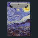 Mini Prancheta Vincent Van Gogh Starry Night Vintage Fine Art<br><div class="desc">Vincent van Gogh Starry Night Fine Art Painting Starry Night Starry Night é uma pintura do artista poste-impressionista holandês Vincent van Gogh. O céu azul à noite está cheio de nuvens, estrelas e uma lua crescente brilhante. A Noite Estrelada é a única noturna na série de visões da janela do...</div>