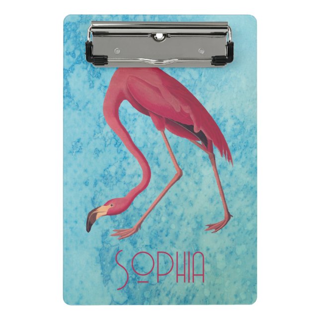 Mini Prancheta Vintage Pink Flamingo (Frente)