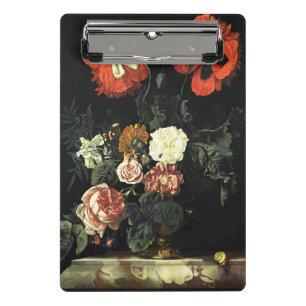 Mini Prancheta Vintage pintando "A Vida Estática com Flores"