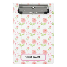 Mini Prancheta Watercolor Botanical  Floral Pattern Planner