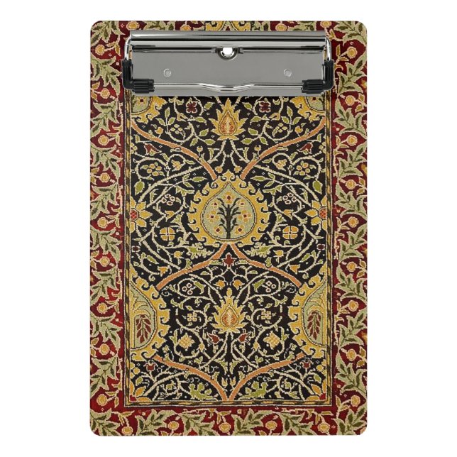 Mini Prancheta William Morris Classic Carpet Art Impressão Design (Frente)
