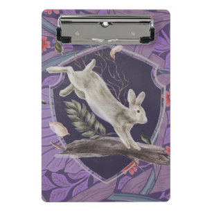 Mini Prancheta William Morris Forest Rabbit Floral Art Nouveau