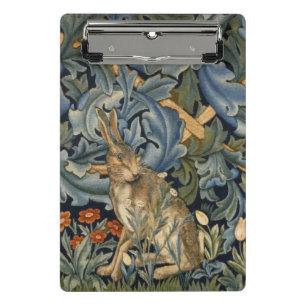 Mini Prancheta William Morris Forest Rabbit Floral Art Nouveau