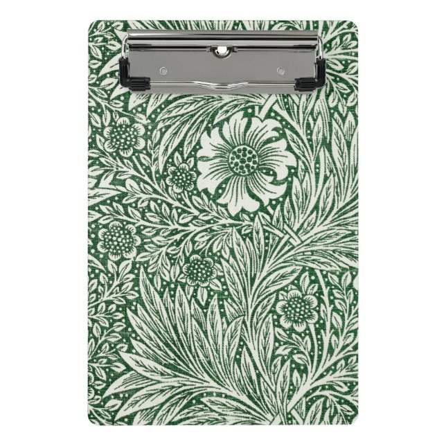 Mini Prancheta william morris marigold flor verde floral (Frente)