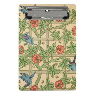 Mini Prancheta William Morris Trellis Inglês Design Floral