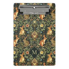 Mini Prancheta William Morris Woodland Coelhos Florais Natal