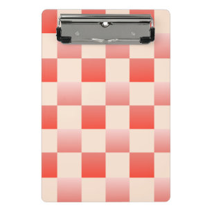 Mini Prancheta Xadrez Gradiente Coral Pêssego