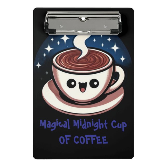 Mini Prancheta Xícara Mágica de Café da Meia-Noite  (Frente)