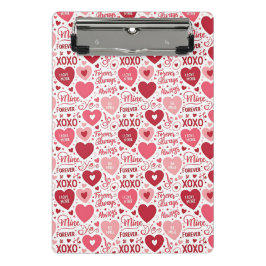 Mini Prancheta XOXO & Always Be Mine Pink Red