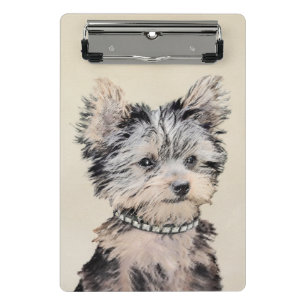 Mini Prancheta Yorkshire Terrier Puppy Pintura Original