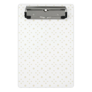 Mini Prancheta Zinnia Sol Dourado Branco